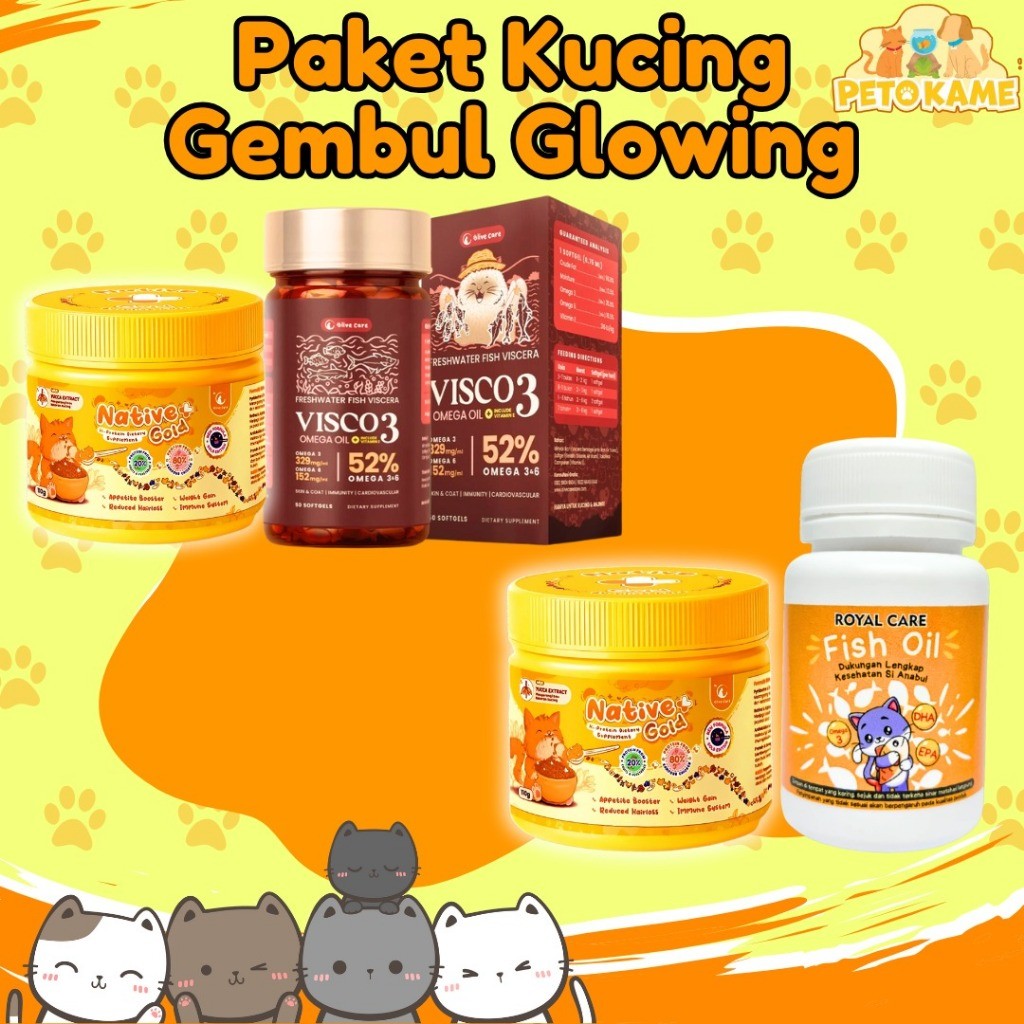 

Paket Hemat Gembul Glowing 2in1 Vitamin Kucing Booster
