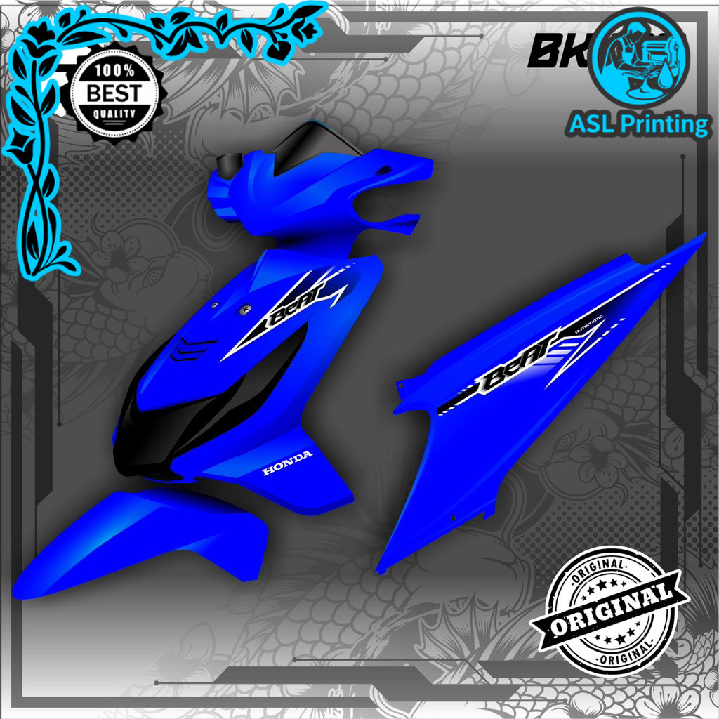 Stiker motor matic Striping Variasi Thailand Beat Karbu