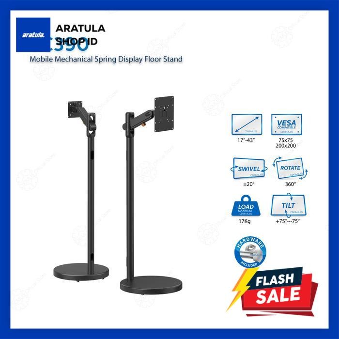 

Bracket TV Standing Oximus TC390 Gas-Spring Pegas Roda Portable Minimalis 17" - 43" Presisi dan Fleksibilitas untuk penyesuaian ketinggian dan sudut pandang. - Hitam