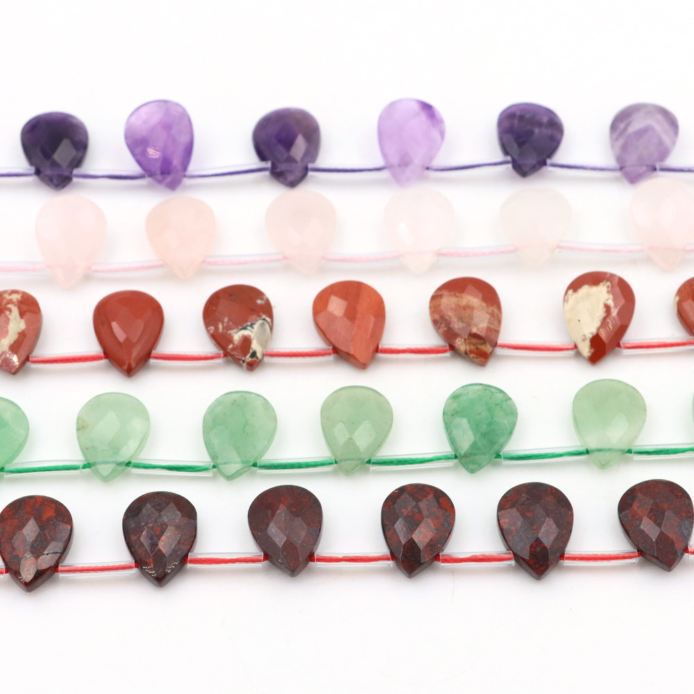 14mm Water droplet Stone Beads Natural Crystal Jewelry Making Amethyst Lapis Lazuli Jewelry Making D