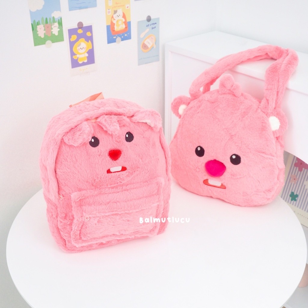 MUT_SHOP BALMUTLUCU | School Backpack Tote Bag Loopy | Ransel Sekolah | Tas Punggung | Tas Jinjing K