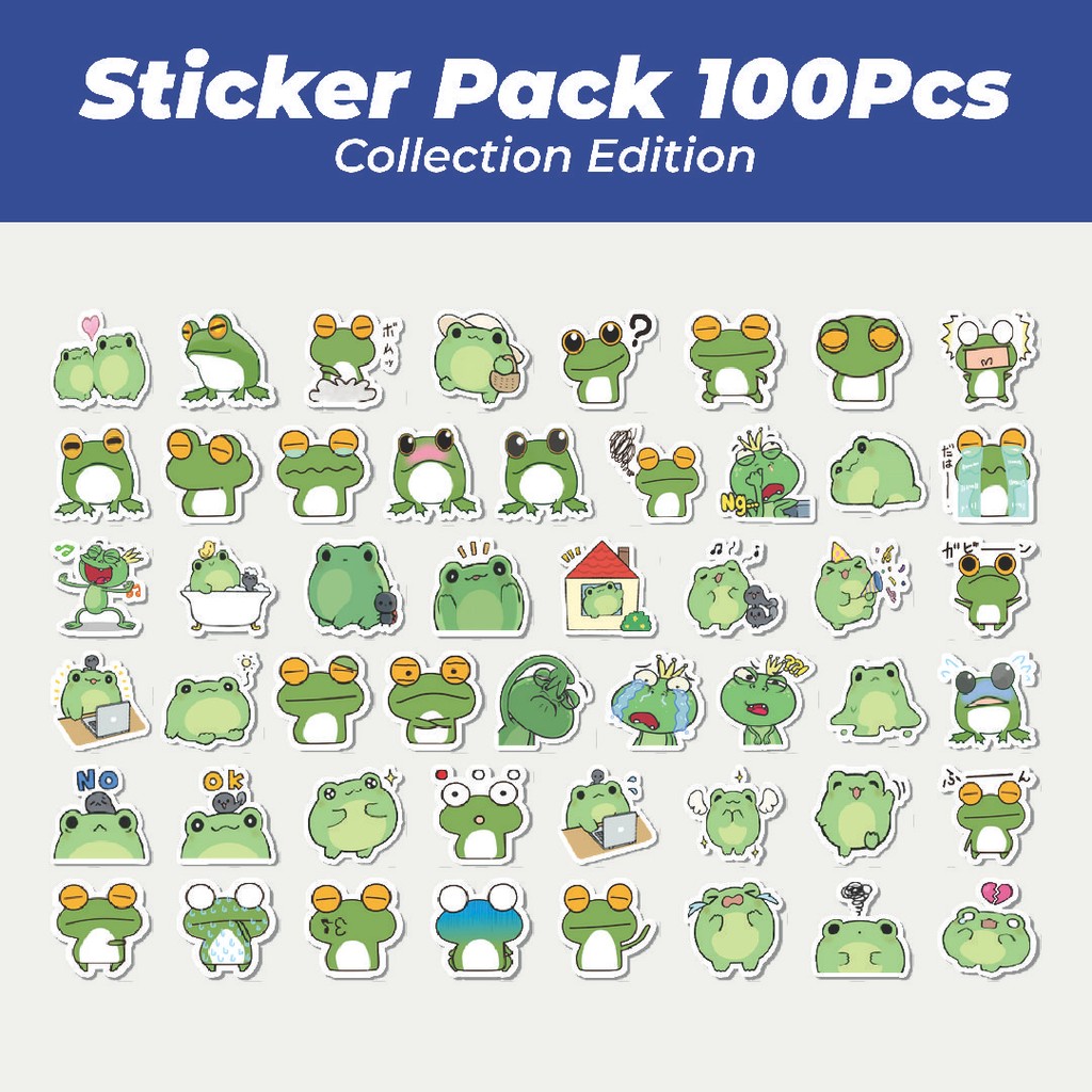 

Hot Stiker Kawaii Frog Series C [Katak] Lucu Anti Air Stikers Berperekat Waterproof Sticker Decal Buat Motor Helm Buku Journal Koper Casing HP Laptop Botol Minum