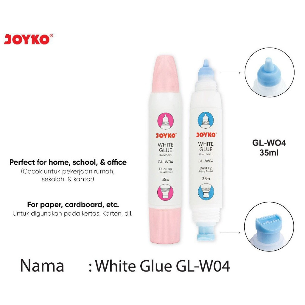 

joyko white glue/lem putih/lem prakarya GL-W04 35ML