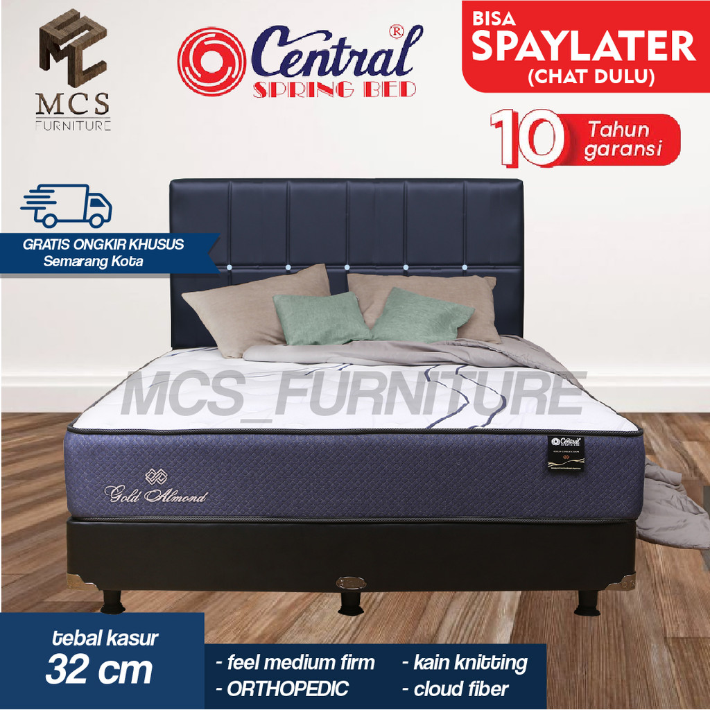 Springbed Central Gold Almond Orthopedic Tulang Belakang Semarang Kasur