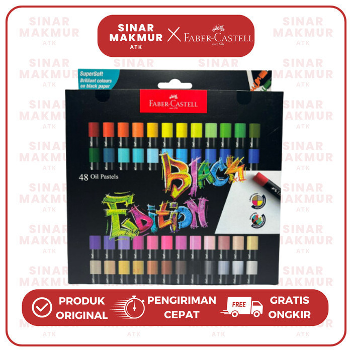 

Crayon/Oil Pastel Black Edition Series Faber Castell 48 Warna (Set)