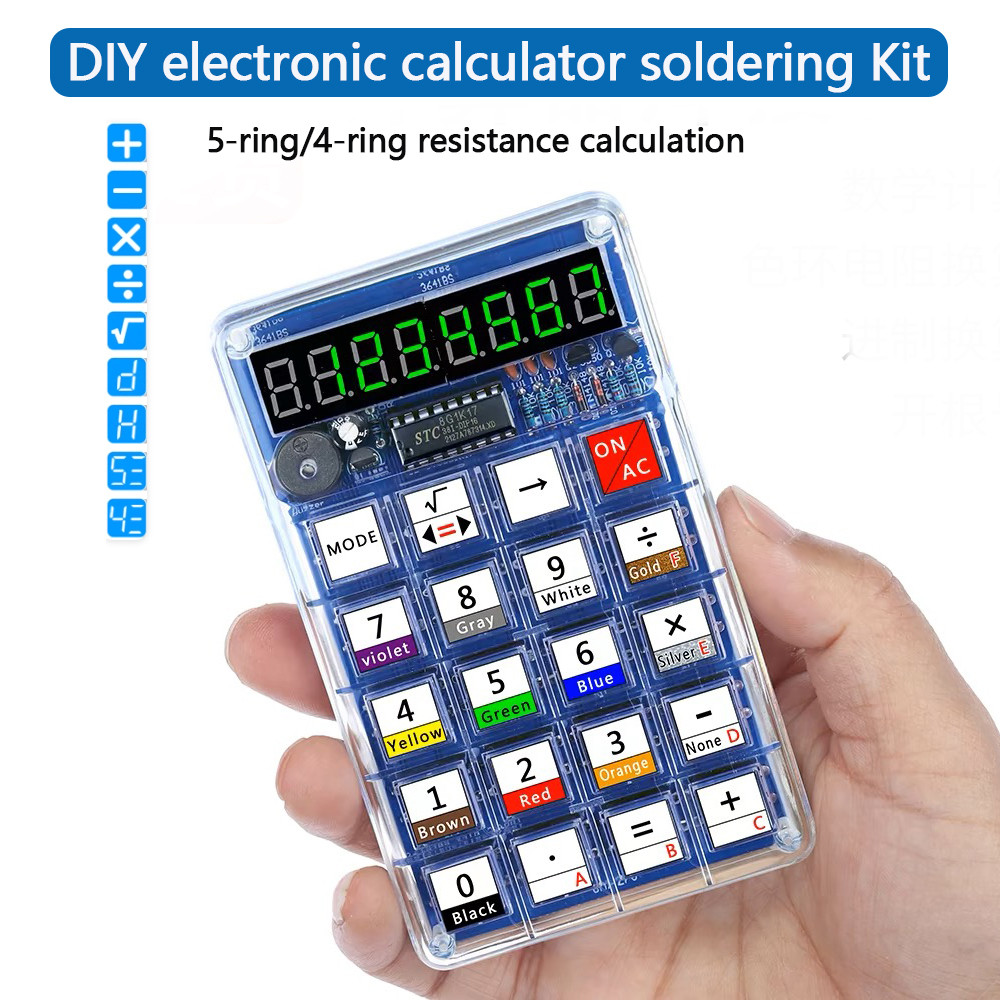 

diy calculator soldering kit 7 digital tube display Binary Conversion Resistance Conversion(not assembled)