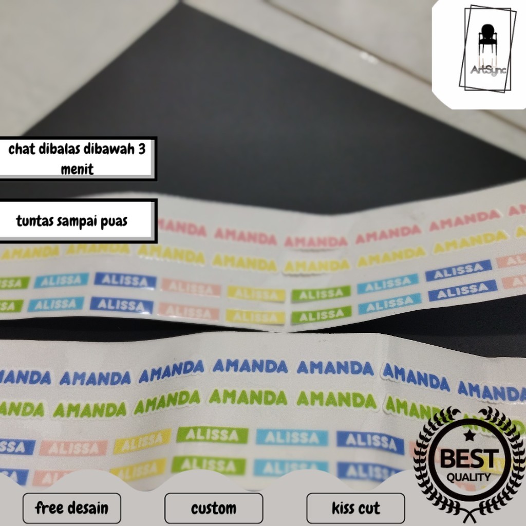 

syncart - Stiker Penanda Barang Perabot Sendok Permanen UV DTF Anti Air