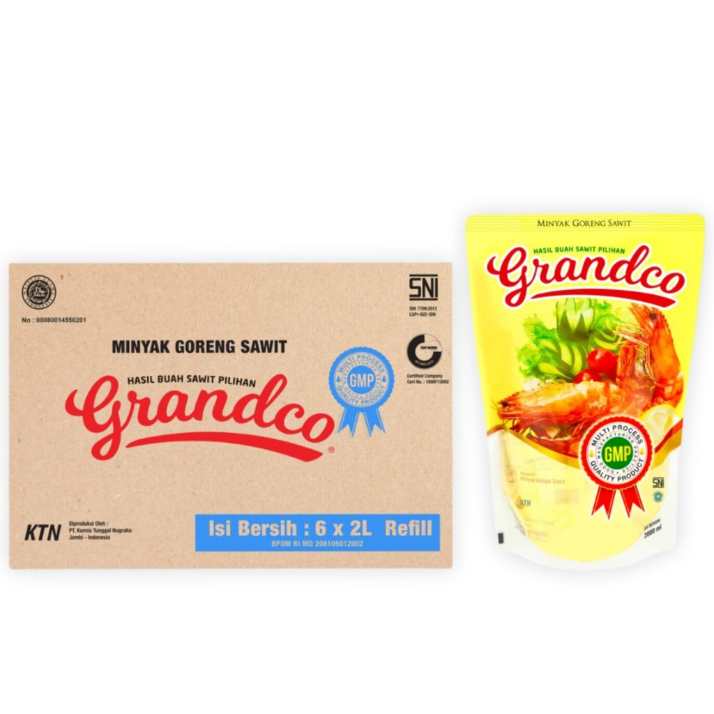 

Minyak Goreng Grandco 2 Liter 1 Dus