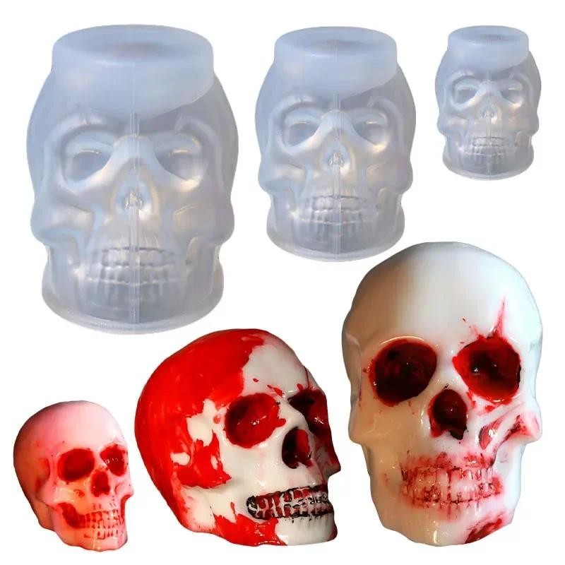 

Scarface Skull Candle Silicone Mold DIY Halloween Decorative Candle Handmade Soap Plaster Epoxy Craft Casting Tool For Home Gift