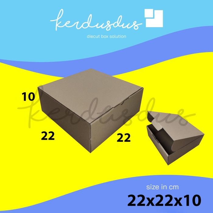 

22x22x10 cm kardus carton box diecut pizza kue packing packaging
