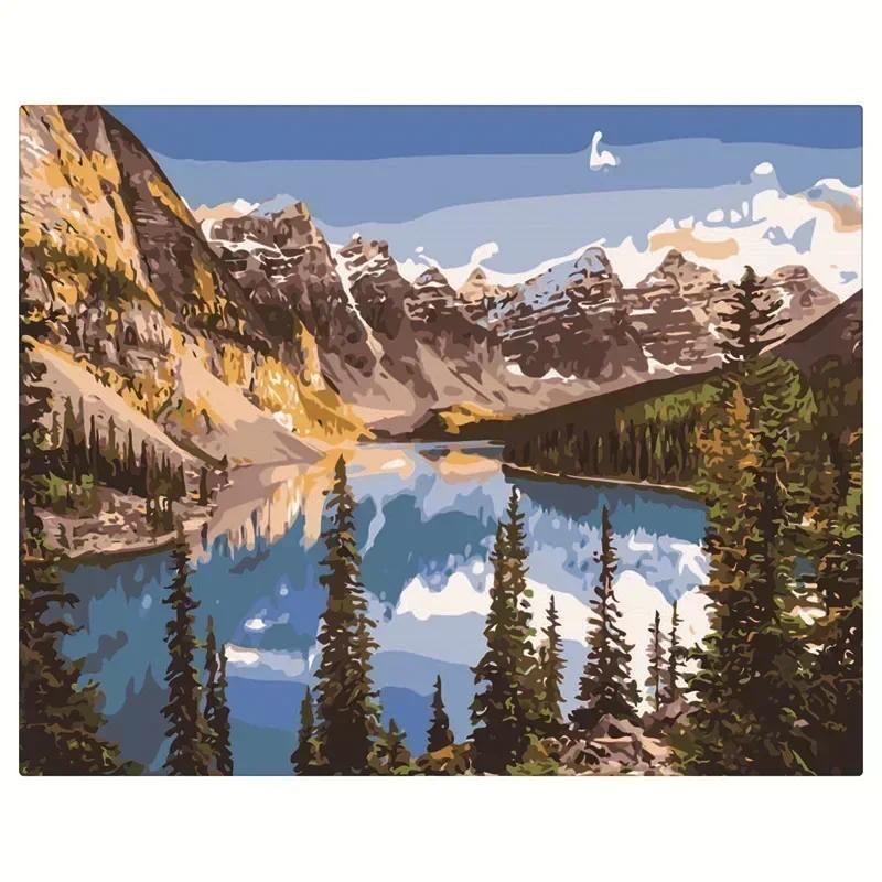 

22646-Tulip diy digital oil painting acrylic flower painting explosion hand-filled landscape painting