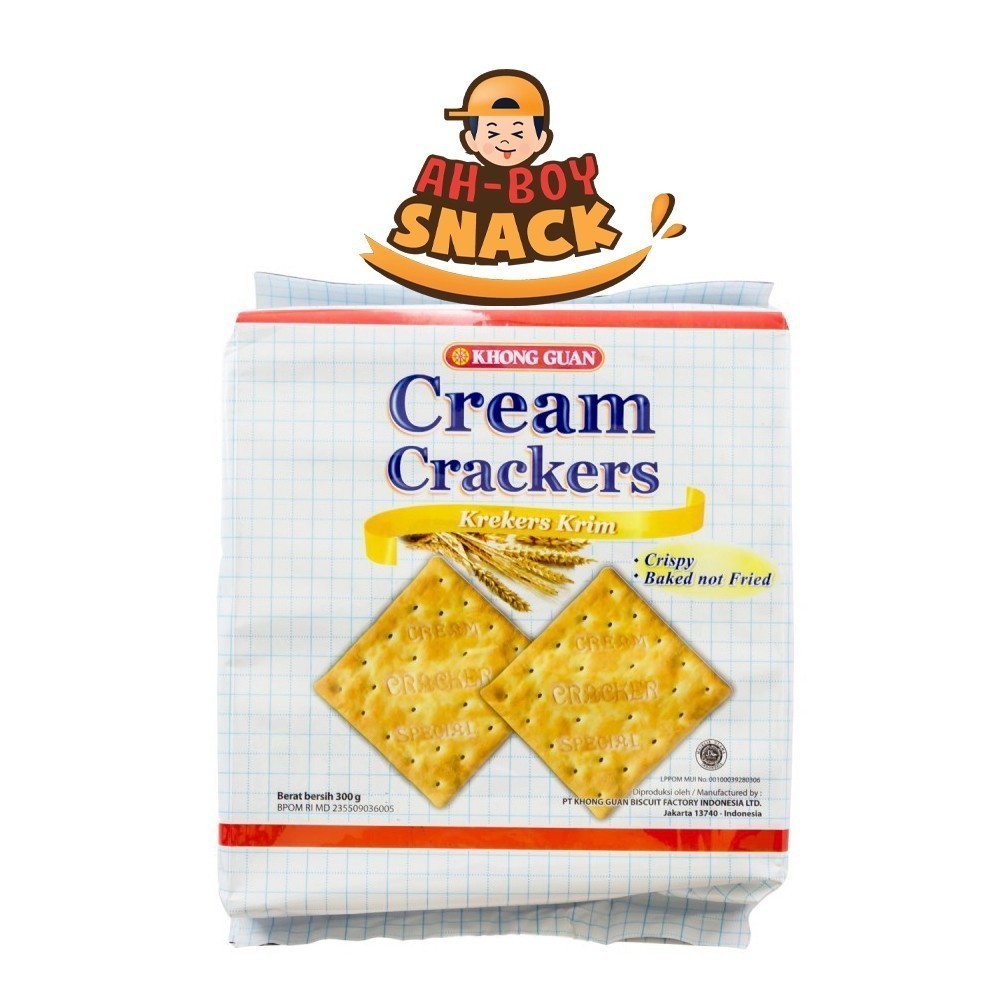 

KHONG GUAN CREAM CRACKERS 300 GRAM - BISKUIT KHONG GUAN WARNA PUTIH