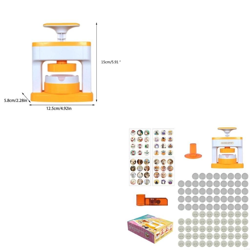 

Button Maker Machine Badge Maker Press Machine for Personalized Decorations DIY Creations Unique Gift 48pcs Button Part