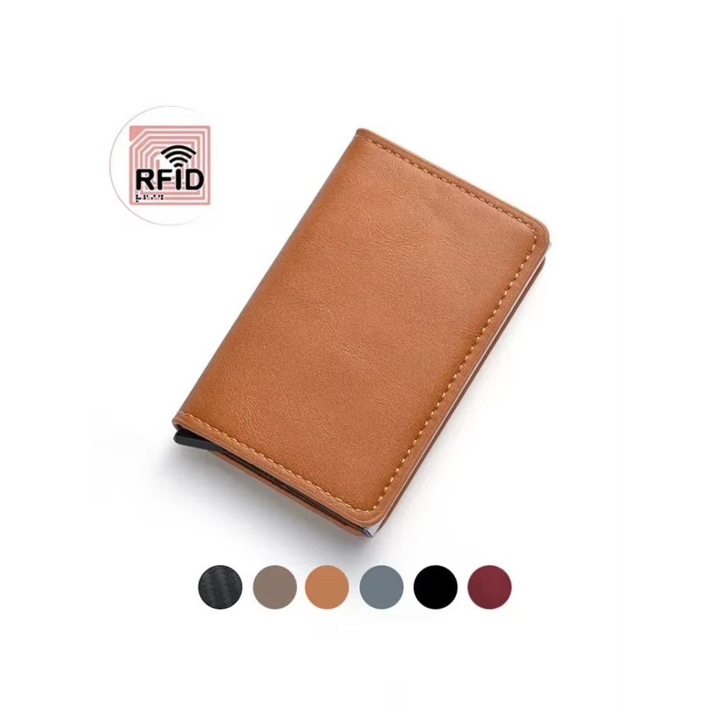 

Male and female ultra-thin cash card holder with anti Rfid shielding ID credit card holder smart minimalist wallet