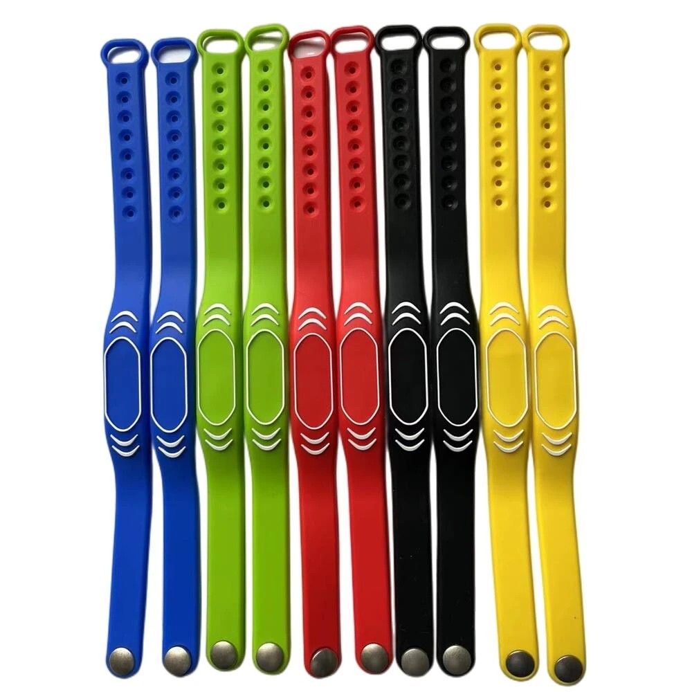 

1Pcs 125khz ID Silicone Read Only Wristband Keyfob Smart Tag EM4100 TK4100 RFID Bracelet Waterproof Access Control Card