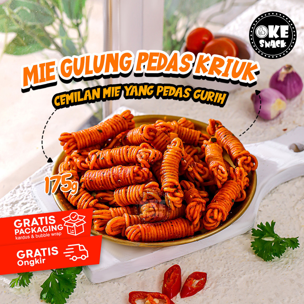 

Mie Gulung Pedas Kriuk | Mie Gulung - 175g
