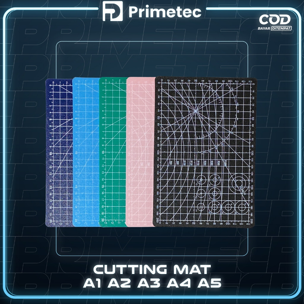 

BISA COD Alas Potong Kertas ( Cutting Mat ) A2 & A1 Bahan PVC, Double-Side, Self Healing untuk potong kertas Primetec fd-33