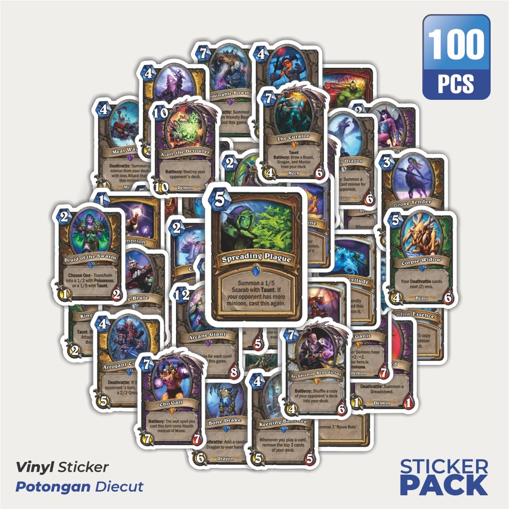 

Super Hemat! 100 PCS Stiker Video Game Series Knights Of The Frozen Throne Dekorasi Lucu Kreatif untuk Notebook, Skateboard, HP