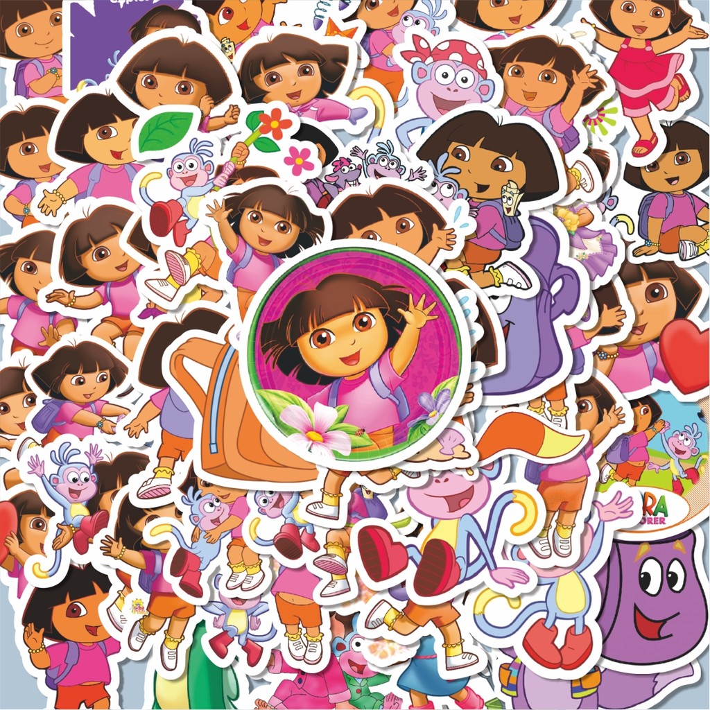 

100PCS Lucu Stiker Nickelodeon Series Dorra The Explorer Stiker Aesthetic Stiker Anti Air Stikers Berperekat Waterproof sticker decal buat Motor Helm Buku Journal Koper Casing HP Laptop Botol Minum Hadiah anak