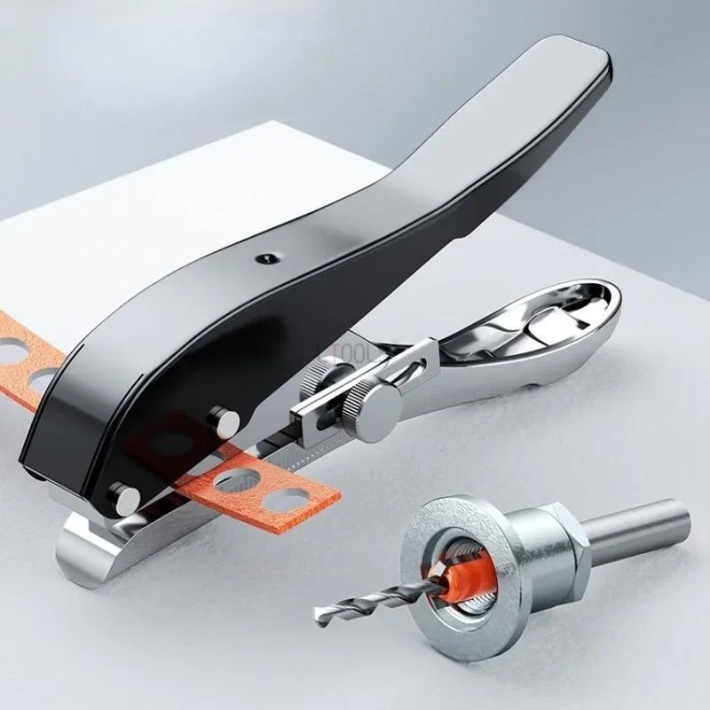 

8mm Edge Banding Puncher Kit with Limit Countersink Drill Bit Carpentry Screw Nail-eyes Masking Pliers PVC Card Punching Opener