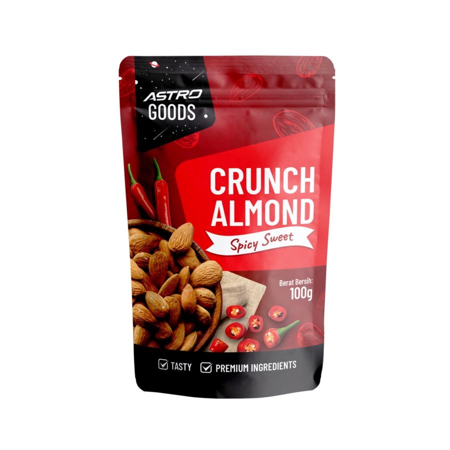 

Crunch Almonds Spicy Sweet Astro Goods 100gram