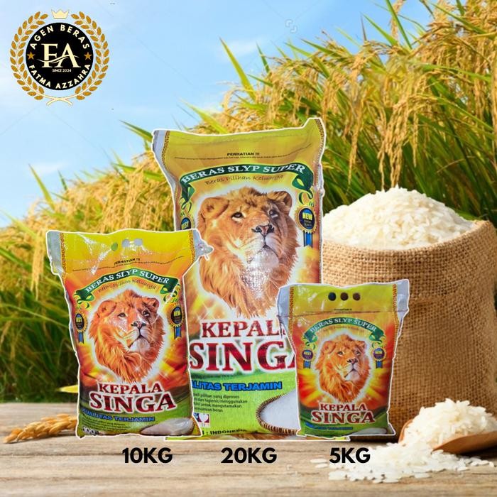 

Beras Cap Kepala Singa Kualitas Super 25Kg, 20Kg, 10Kg, 5kg - 10 LITER