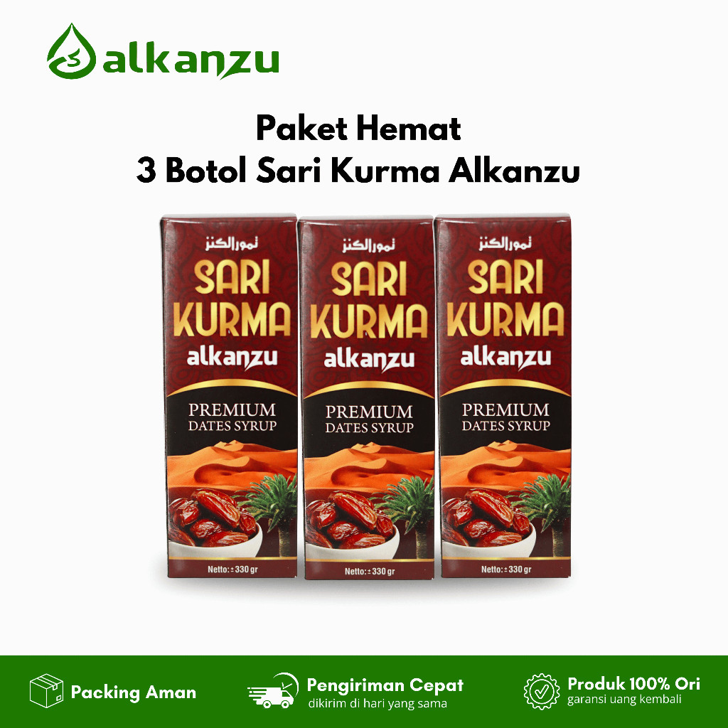 

ALKANZU Sari Kurma paket 3 botol