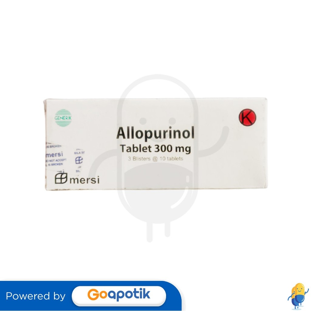 Allopurinol Mersifarma 300 Mg Box 30 Tablet
