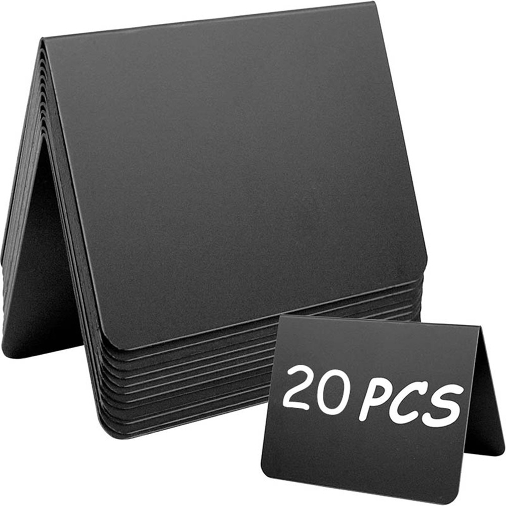 

10/20pcs Mini Chalkboards Rectangular Blackboard Double Sided Chalkboard Wedding Party Table Number Place Tag Message Board