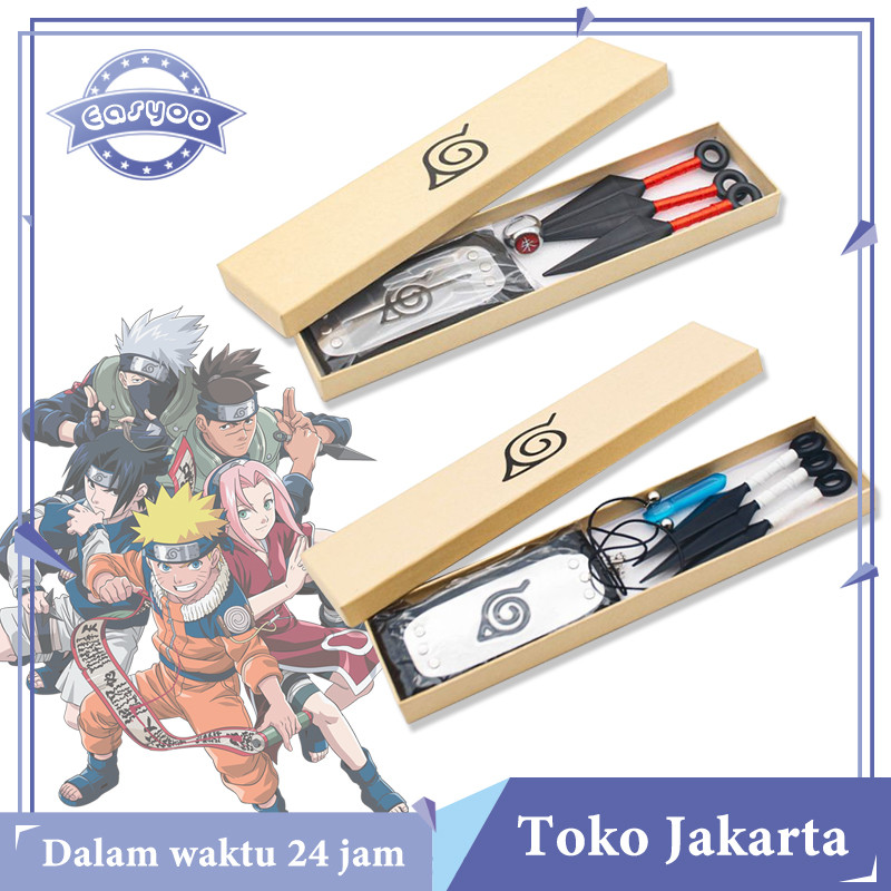 Ikat Kepala Naruto Konoha Kunai Naruto Mainan 5pcs/Set Konoha Headband Cincin Itachi