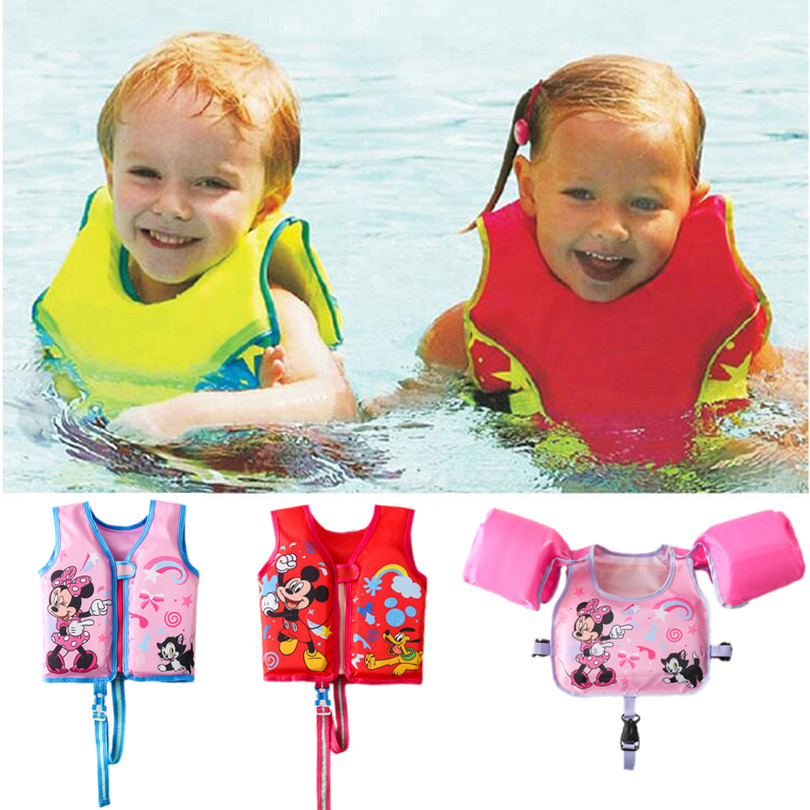 

Hot Toys Baby swim float vest Safety non Inflatable kids swim trainer Boy girl assisted swimwear Learning swimming equipment