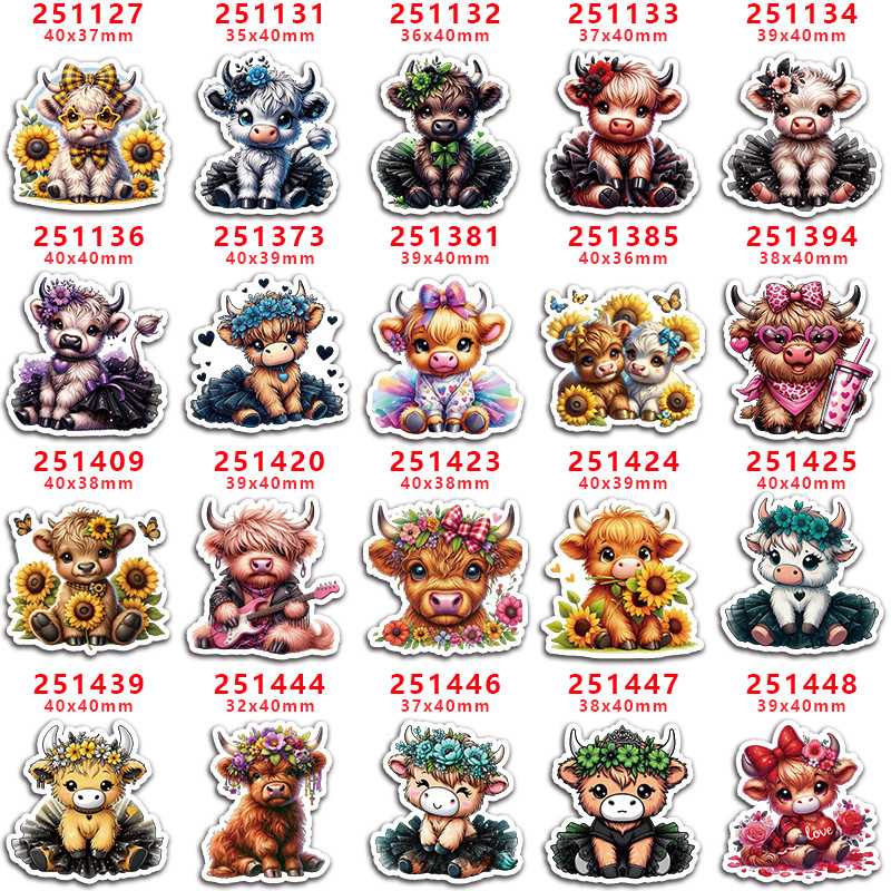 

10 Pcs Resins Cow for Hair Bows Planar Resin Crafts Custom Resin for DIY Phone Decorations PR251127