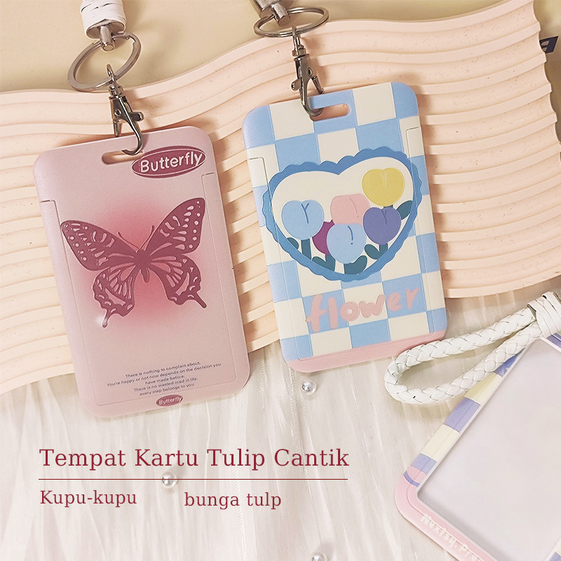 

CAHOL ID CARD HOLDER MOTIF KAWAII TEMPAT KARTU PHOTOCARD PHOTO CARD FLOWER