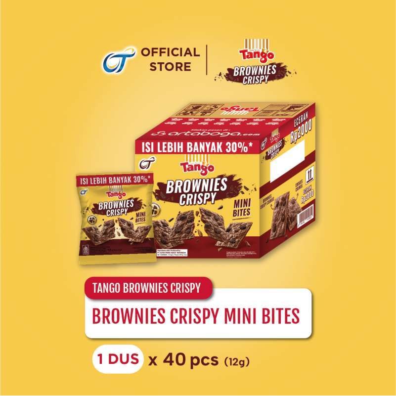 

TANGO Brownies Crispy Coklat 12 gr x 40 sachet per Dus [1 dus]