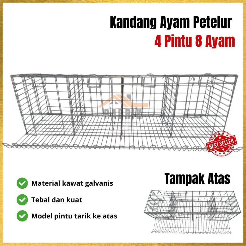 Kandang Ayam Petelur Kandang Baterai Best Seller 4 Pintu 8 Ayam dan 4 Pintu 4 Ayam