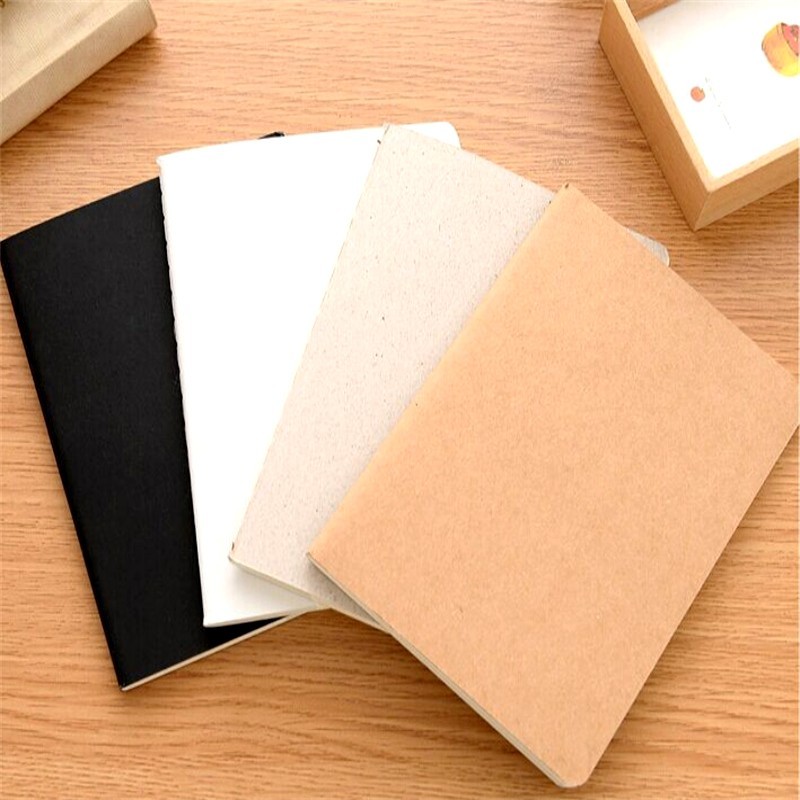 

A6 Retro Blank Paper Notebook Diary Blank Sketchbook For Graffiti Painting Drawing Black Cover 88 Pages Office School Stationery