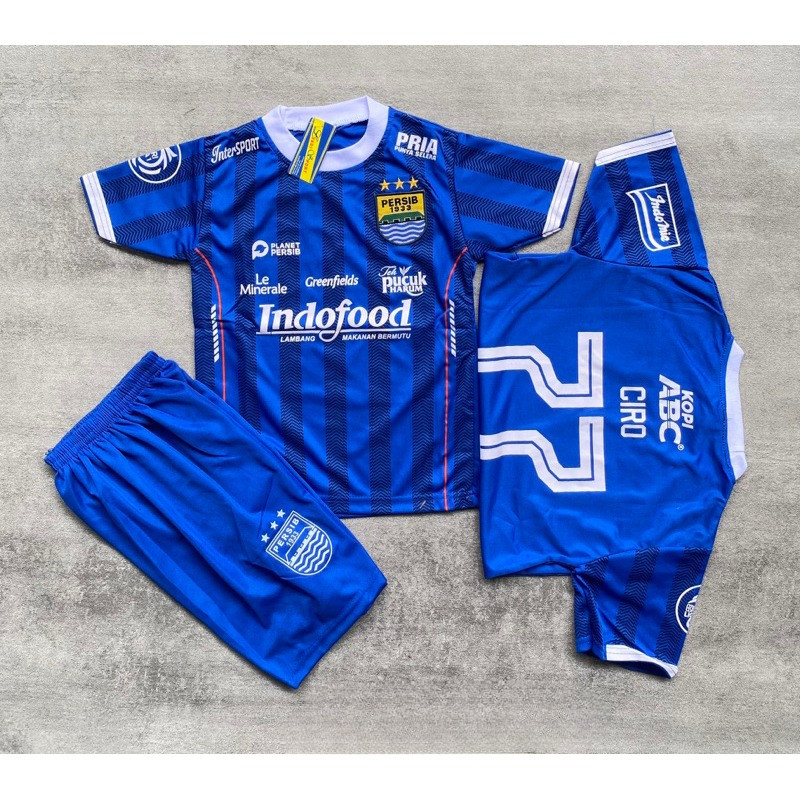 NEW - SETELAN ANAK JERSEY BOLA PERSIB HITAM TERBARU USIA 1-15 TAHUN- BAJU BOLA ANAK PERSIB BINTANG