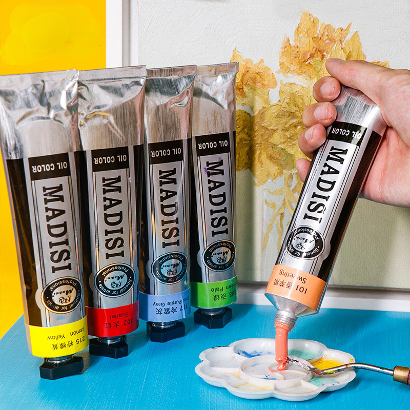 

170ML Single Tube Oil Paint Multi-color Opaque High Coverage Professional Painting Sketch Quick-drying Pigment Art Supplies