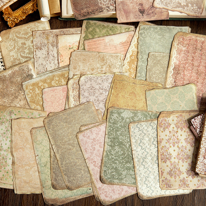 

50 pcs Vintage material paper Decorative Diary Album Diy Scrapbooking handmade Background paper Craft Supplies