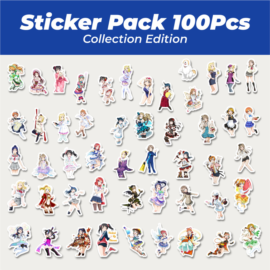 

Hot Stiker Anime Series Love Live Character Mix 6 Lucu Anti Air Stikers Berperekat Waterproof Sticker Decal Buat Motor Helm Buku Journal Koper Casing HP Laptop Botol Minum