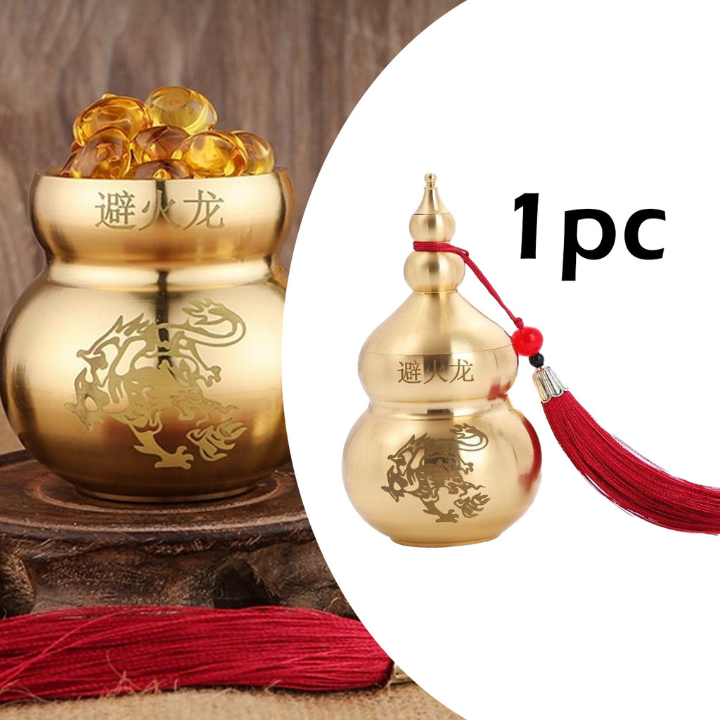 Dekorasi Ornamen Fengshui - Botol labu, pajangan kuningan Dekorasi furnitur memberi kita keberuntung