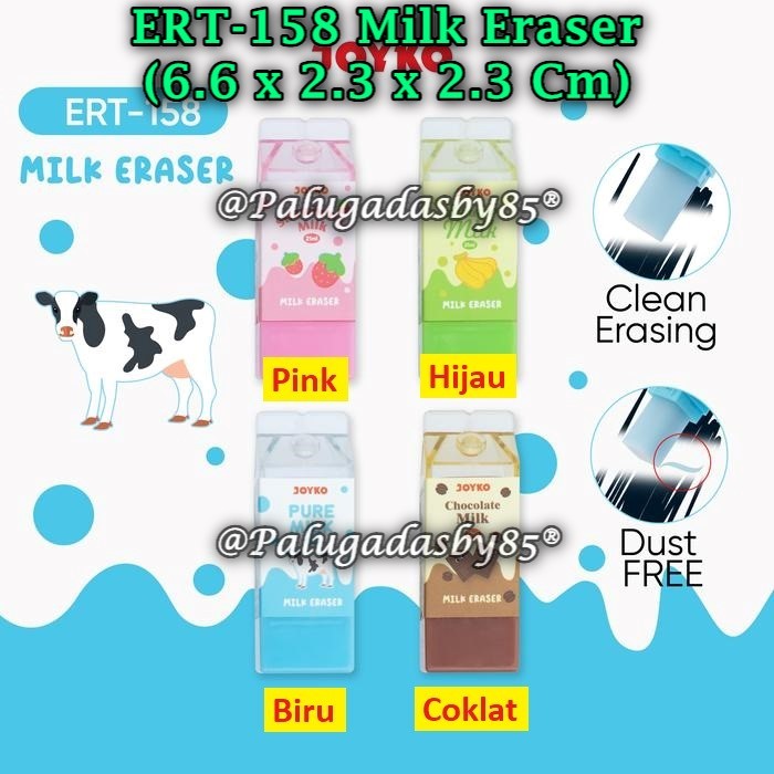 

(1 Biji) Penghapus JOYKO ER-158 Milk Eraser / JOYKO Penghapus Eraser ERT-158 Milk Eraser (1 Biji)