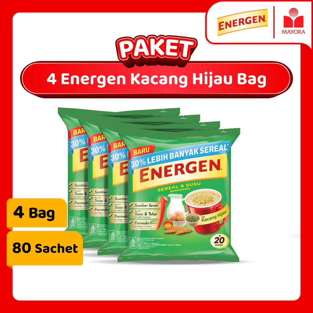 

Paket 4 Energen Kacang Hijau Bag