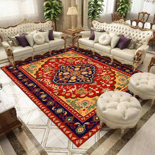Karpet Lantai Eropa Style 200x150cm Karpet Turki Permadani Klasik Polyester Anti Slip