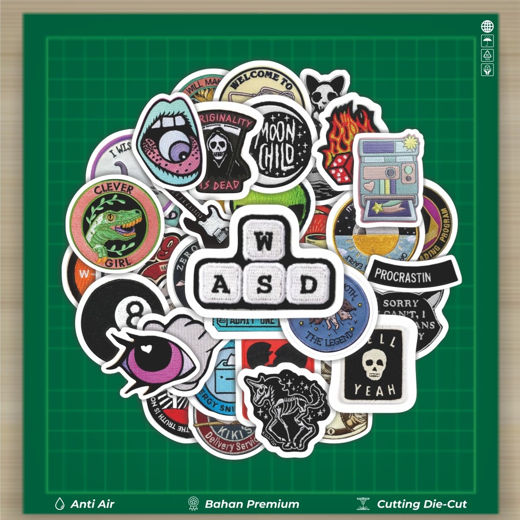 

HOT 50 PCS STIKER Stiker Patch V2 Stiker Fashion Cars Decal Dingin Kartu Album Custom Vinyl Anti Air- Sticker Aesthetic Buku Journal Koper Casing HP Tablet Laptop Helm Motor Botol Minum