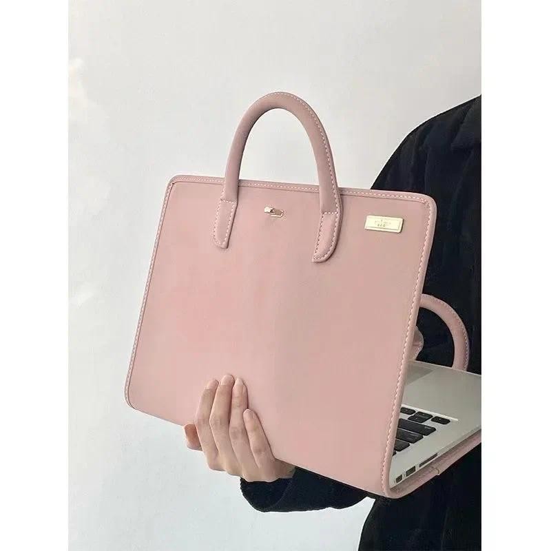 New Laptop Sleeve Pink Notebook Bag for Girls Protective Case with Handle Cute Computer Cover for 14
