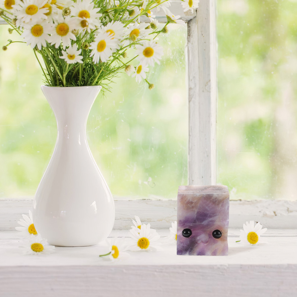 Crystal Little Hedgehog Ornaments Home Decor Amethyst Purple