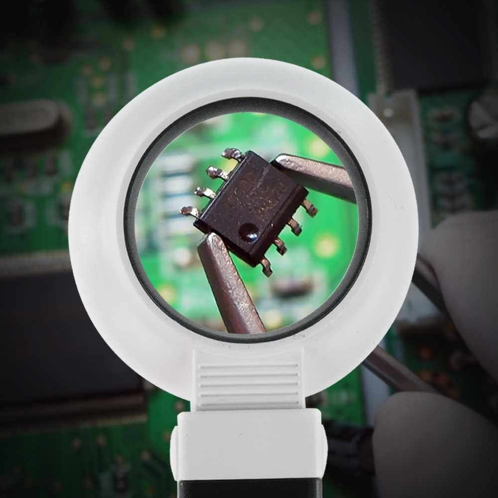 

SENDSTR NOF Kaca Pembesar Magnifying Lup with 12 LED 50mm 16X - TH-7020A