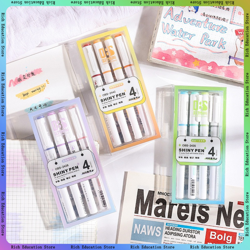 

Shiny Fluorescent Pen Star River Bullet Journal Highlighter Classroom Note Taking Colorful Pen For Office And School Supplies