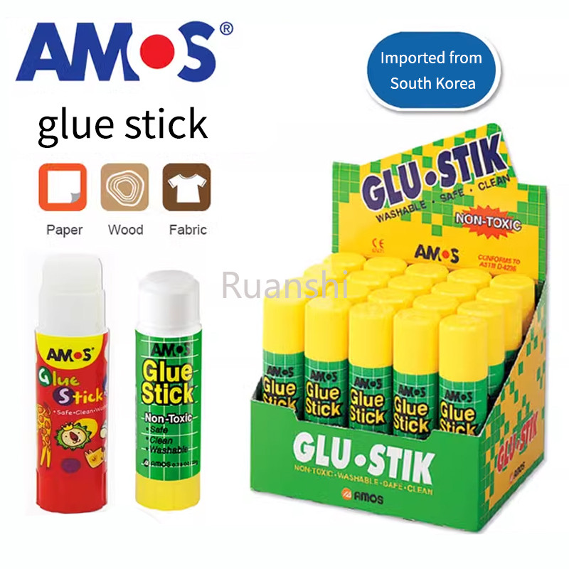 

AMOS solid glue stick formaldehyde-free washable PVP solid glue High viscosity strong adhesive for school office